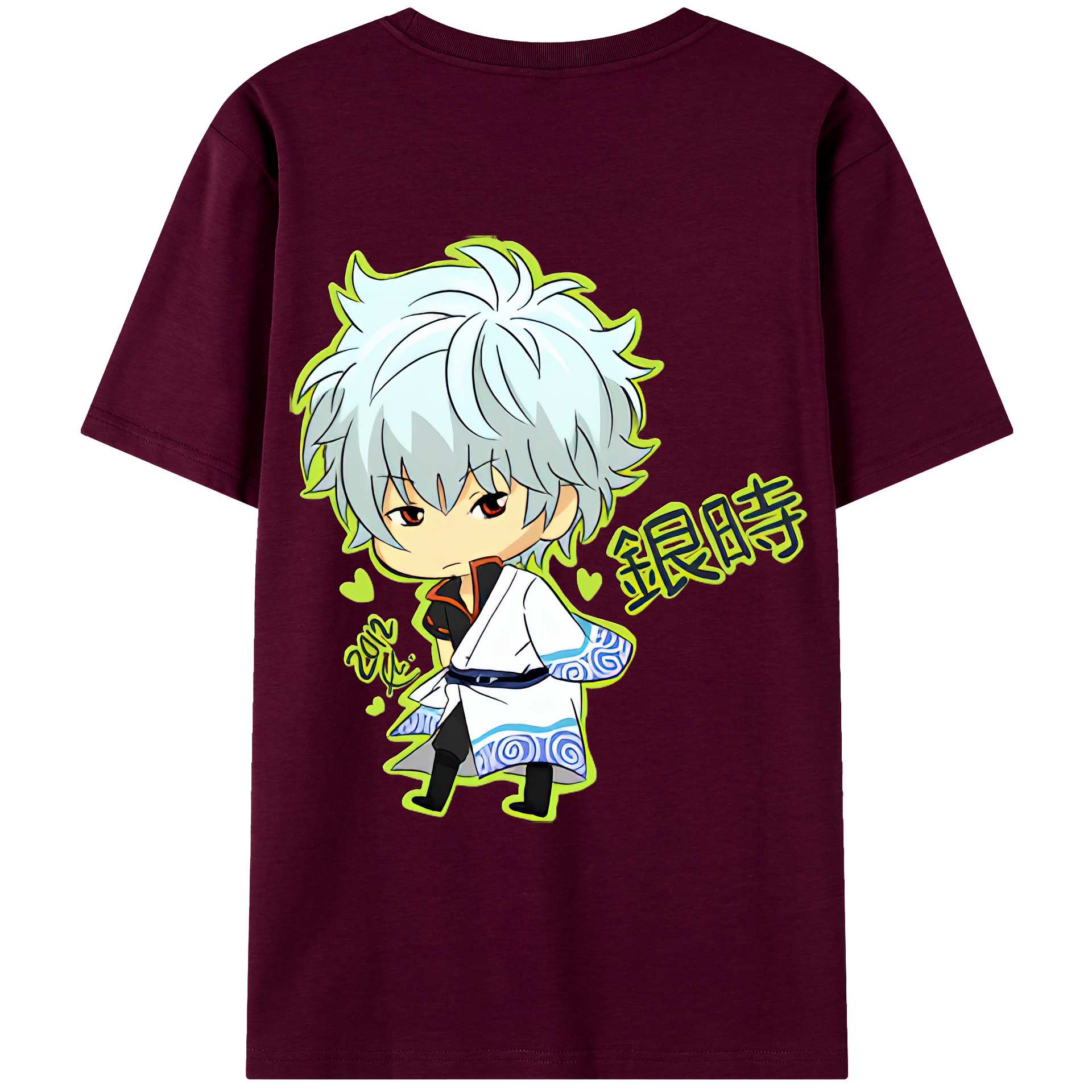 （画像用） ぎんたま 坂田銀時（さかたぎんとき） 神楽 志村新八（しむら しんぱち） GINTAMA Sakata Gintoki Kagura Shimura Shinpachi レディース半袖Tシャツ(バックプリント)